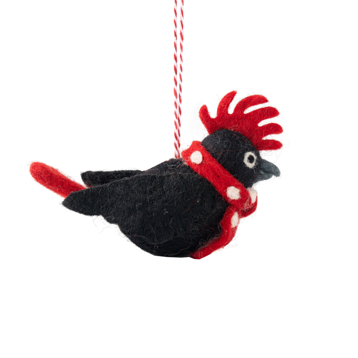 Carter Cockatoo Felt Ornament Black