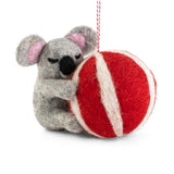 Koala Beach Ball Felt Ornament