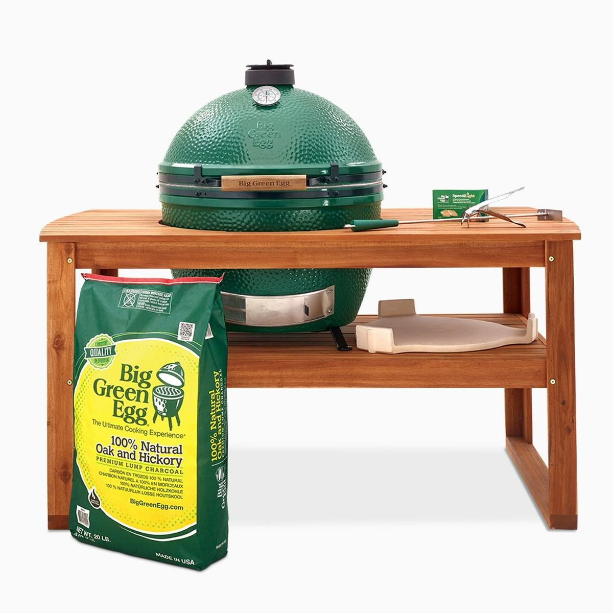 Big Green Egg XL Large Acacia Table Package Minimax