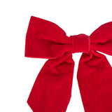 Vixen & Velvet Clip on Bow Velvet Red 15cm