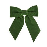 Vixen & Velvet Clip on Bow Velvet Green 15cm