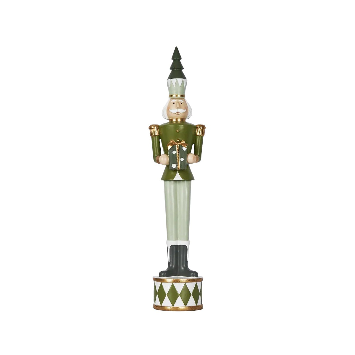 Vixen & Velvet Empere Nutcracker with Gift Green 47cm | Minimax