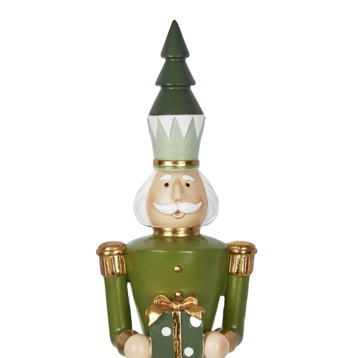 Vixen & Velvet Empere Nutcracker with Gift Green 47cm | Minimax