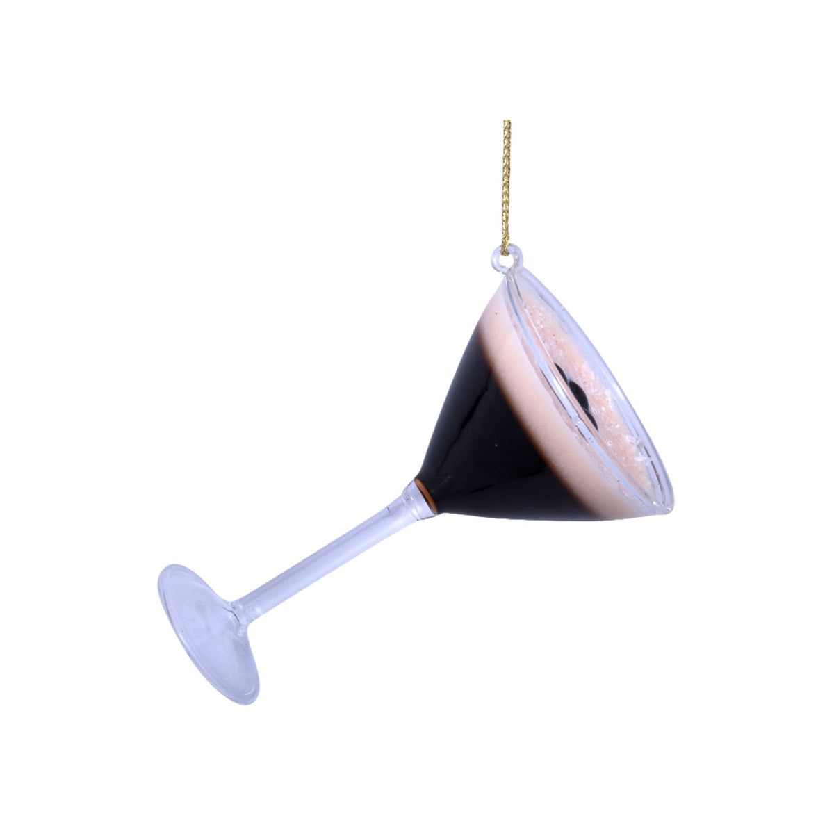 Vondels Glass Espresso Martini 9cm – festive ornament shaped like an espresso martini glass