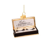 Vondels Glass Fake Lashes Ornament Black 7cm – festive ornament shaped like a lash case