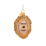 Vondels Glass Poolboy Button Ornament 9cm – novelty Christmas decoration with fun message