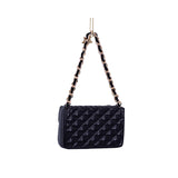 Vondels Glass Quilt Handbag Black 7cm – chic black handbag ornament with quilted detail