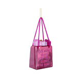 Vondels Glass Shopping Bag Ornament Pink 8cm – holiday ornament shaped like a shopping tote