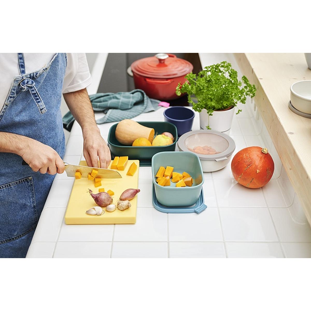 Mepal Multi Bowl Cirqula Rectangular 2000ml - Nordic White