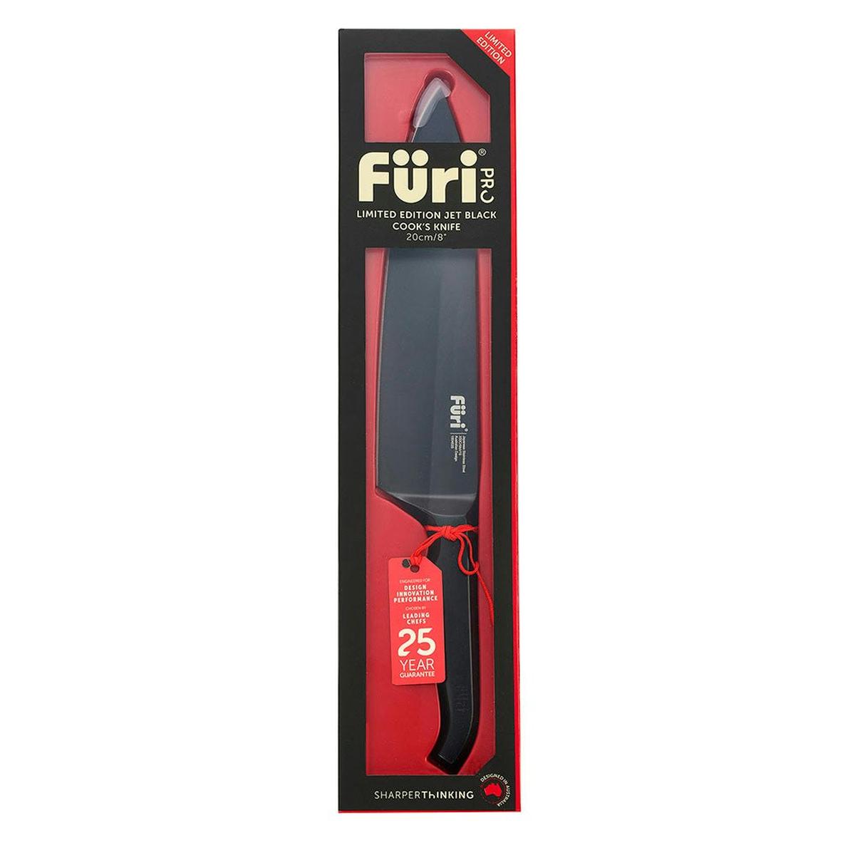 Furi Pro Jet Black Cook's Knife 20cm