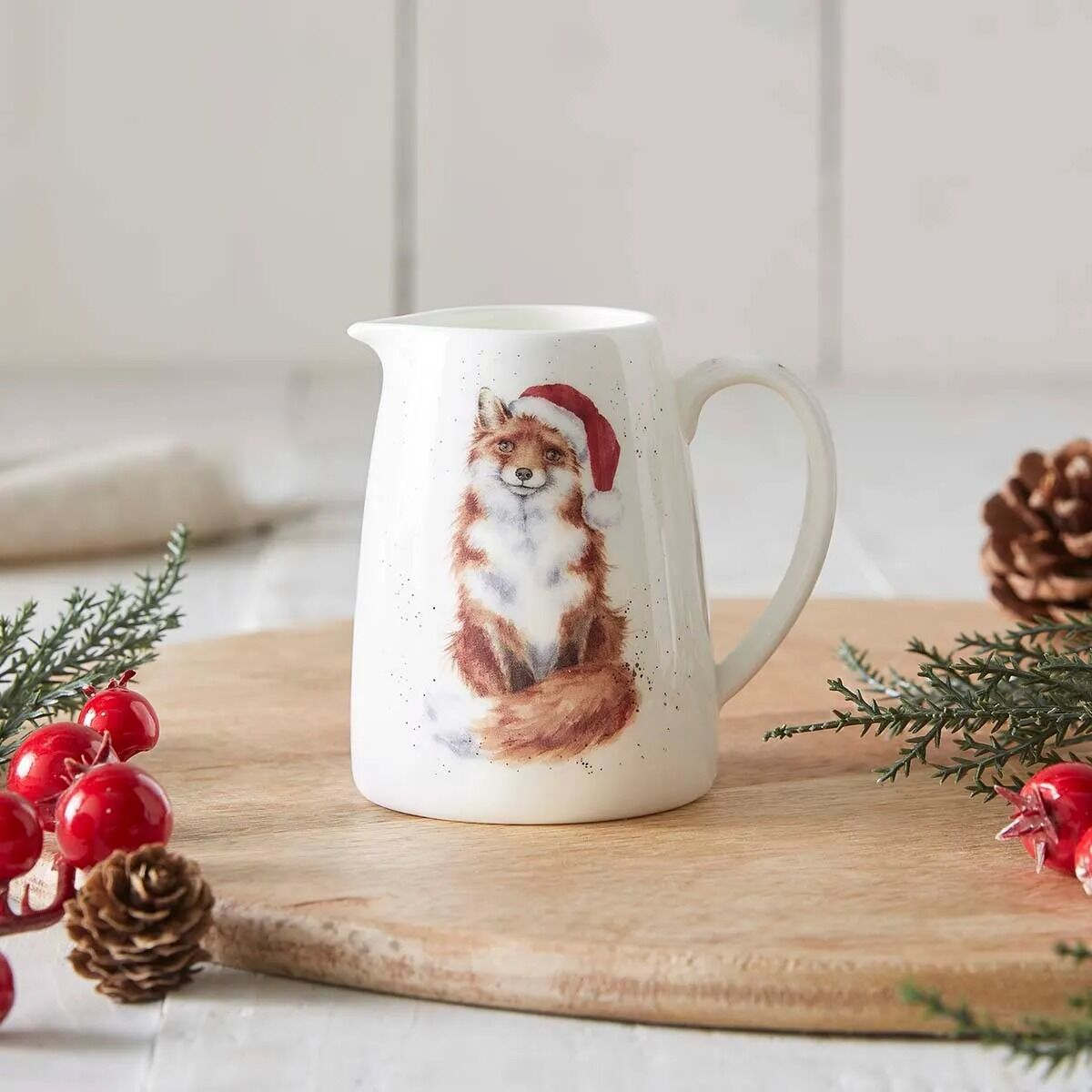 Royal Worcester Wrendale Designs Festive Fox Posy Jug 120ml | Minimax