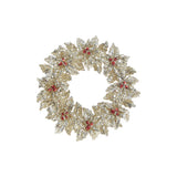 RAZ Holly Wreath Ornament Gold 12cm