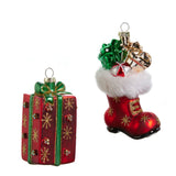 Present/Boot Christmas Decoration 2 Assorted 10cm (Price per item) | Minimax