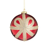 Bow Bauble Red/Gold 12cm | Minimax