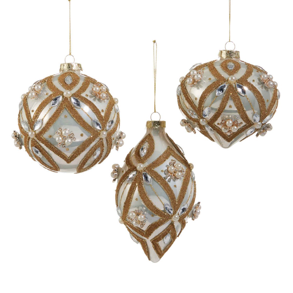 Pearl Jewel Bauble 3 Assorted 10cm (Price per item) | Minimax