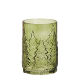 Tree Glass Hurricane Green 20cm | Minimax