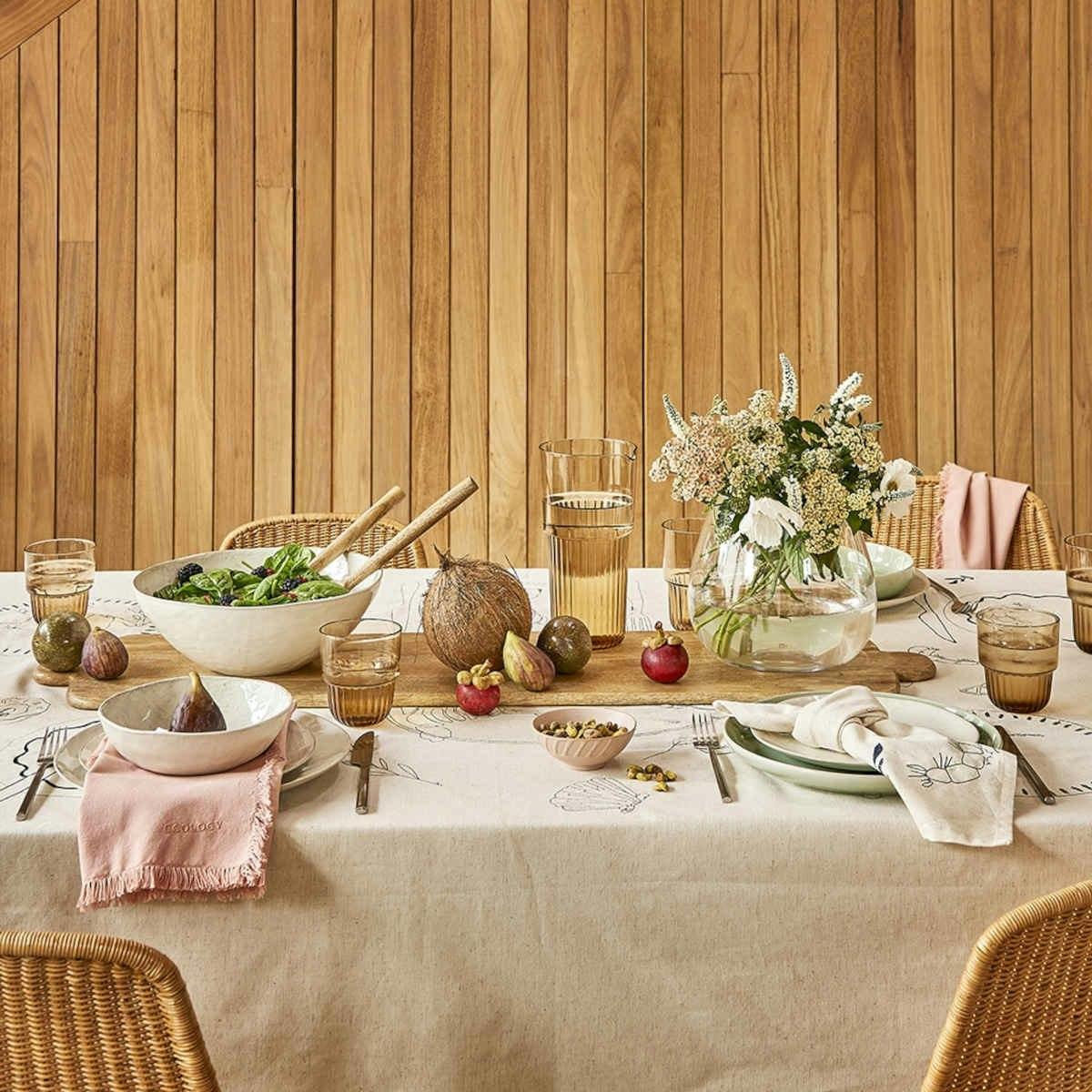 Ecology Linen Dinner Set 12 Piece Birch
