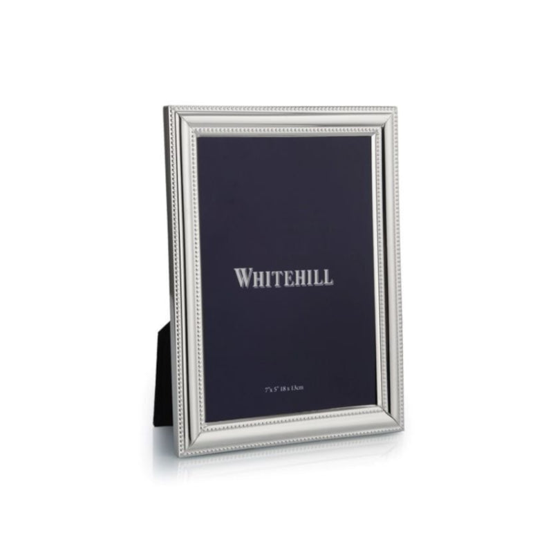 Whitehill Beaded Plate Photo Frame Silver 10x15cm | Minimax