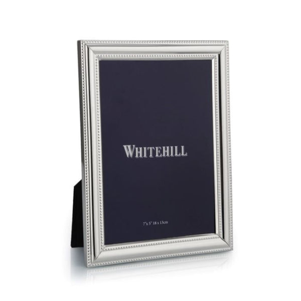 Whitehill Beaded Plate Photo Frame Silver 13x18cm