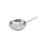 Woll stainless steel frypan with long handle and polished interior finish