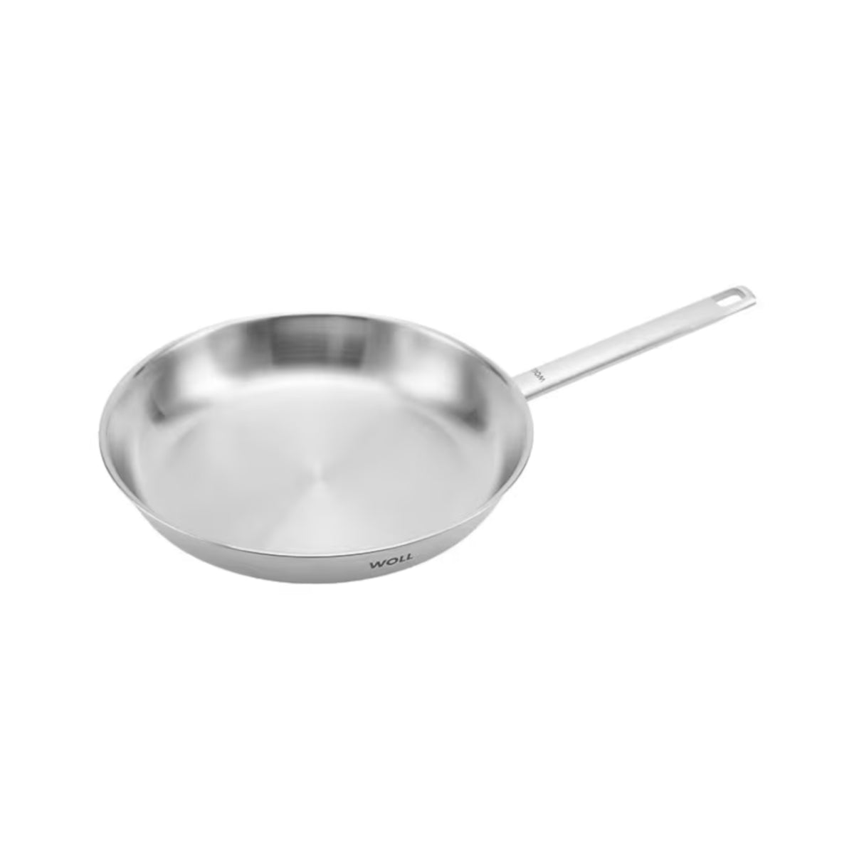 Set of two Woll stainless steel frypans 20cm and 28cm stacked together