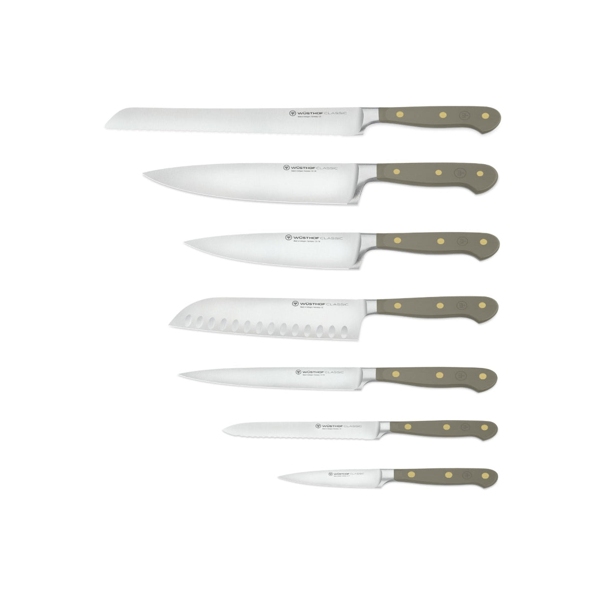 Wusthof Classic Colour Velvet Oyster 8 Piece Knifeblock | Minimax