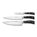 Wusthof Classic Ikon Black 3-Piece Chef's Knife Set | Minimax