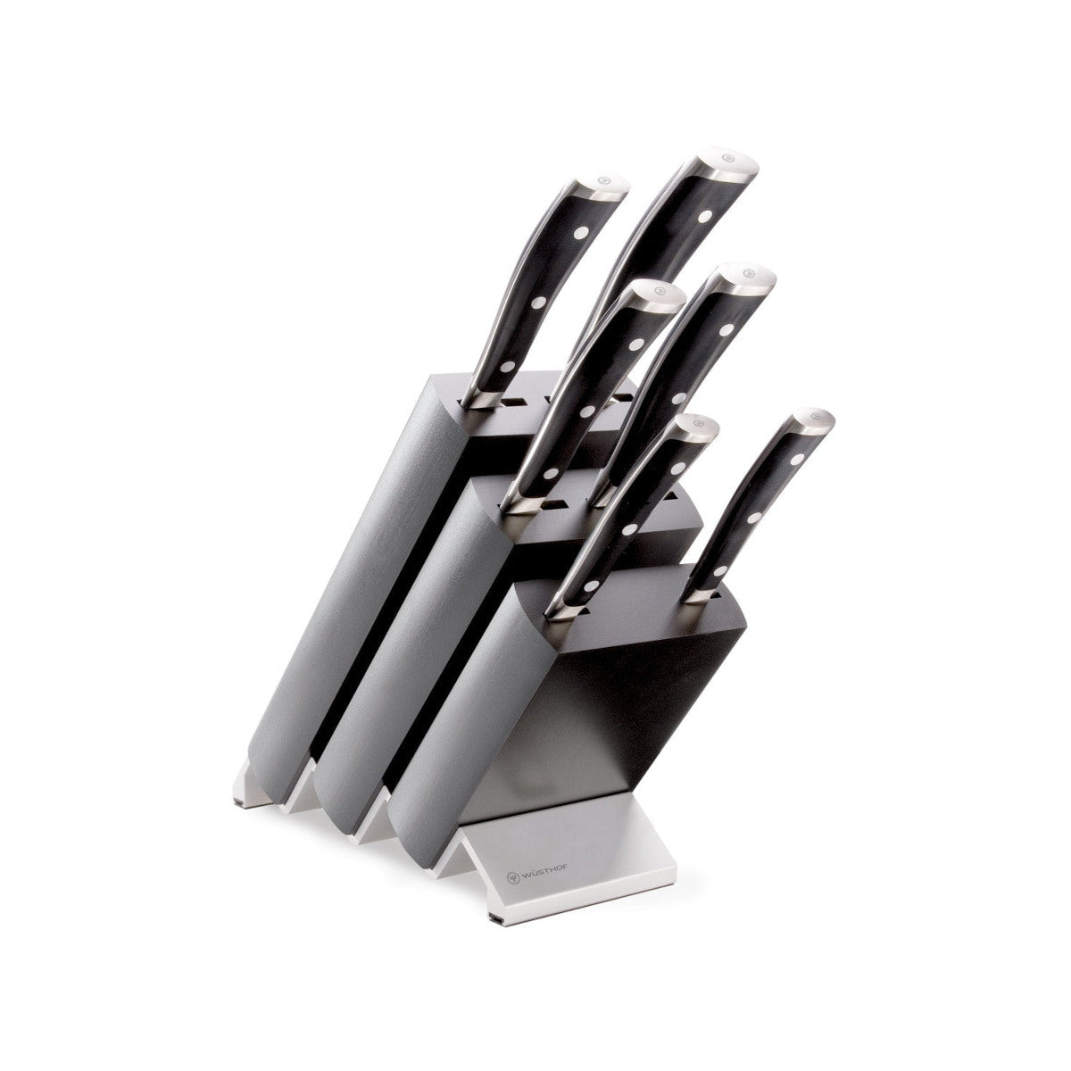 Wusthof Classic Ikon Black 7 Piece Knife Block Set | Minimax