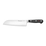 Wusthof Classic 17 cm Santoku knife with precision stainless blade and black triple-riveted handle