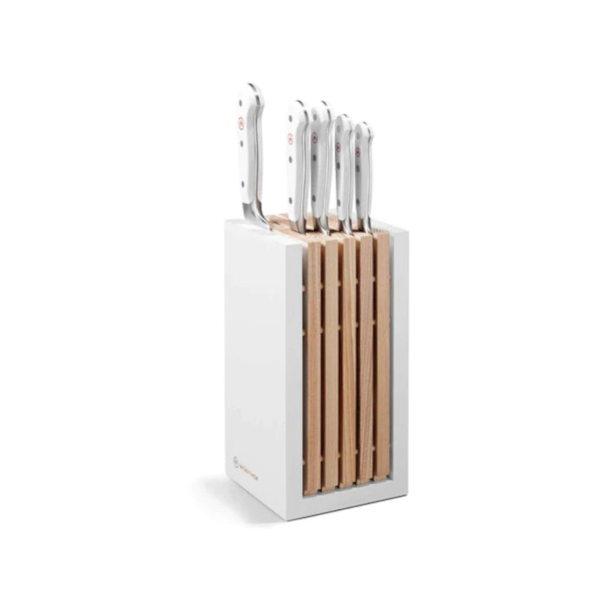 Wusthof Classic White Knife Block Set 6 Piece With Santoku | Minimax