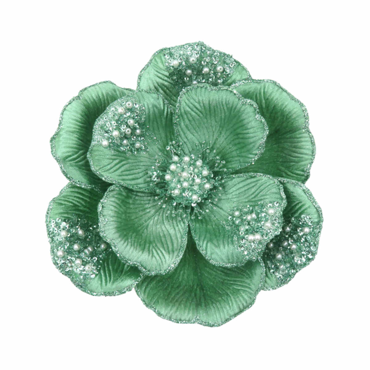 Pure Christmas Magnolia Beaded Petal Dark Mint | Minimax