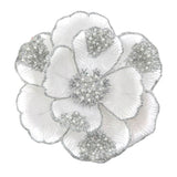 Pure Christmas Magnolia Beaded Petal Clip On Silver | Minimax