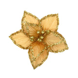 Pure Christmas Clip On Poinsettia Crust Edge Gold | Minimax