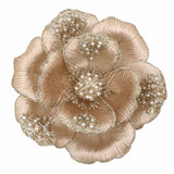 Pure Christmas Magnolia Beaded Petal Clip On Champagne | Minimax