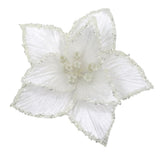 Pure Christmas Clip On Poinsettia Crust Edge White | Minimax