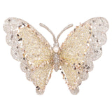 Pure Christmas Diamonte Butterfly Clip On Champagne | Minimax