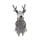 Pure Christmas Felt Deer Polkadot Dress White/Silver | Minimax