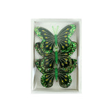 Pure Christmas Fabric Butterfly Emerald (Pack of 3)