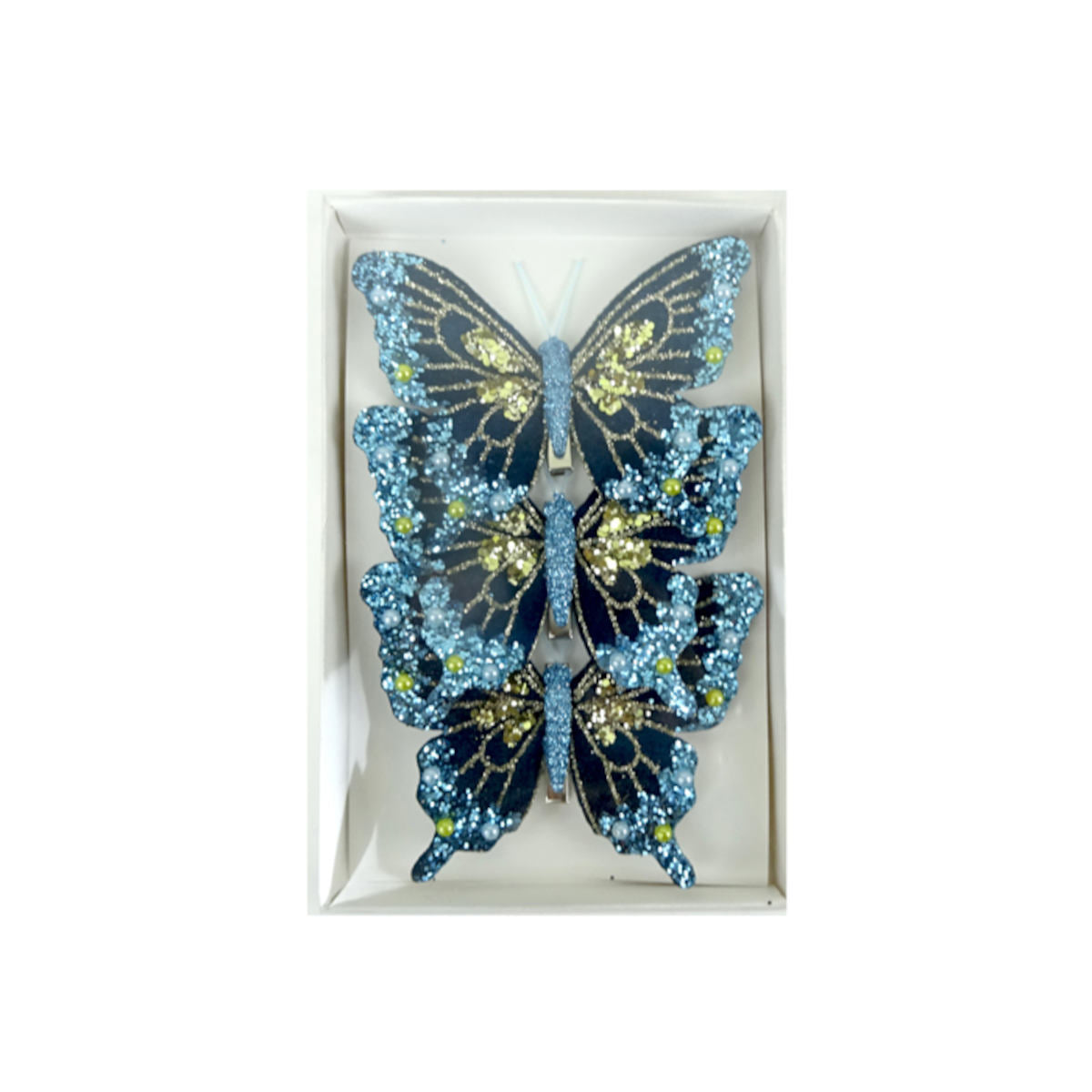 Pure Christmas Fabric Butterfly Peacock (Pack of 3) | Minimax