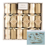 Pure Christmas Platinum Crackers Snowflake Champagne 30cm (Set of 6) | Minimax