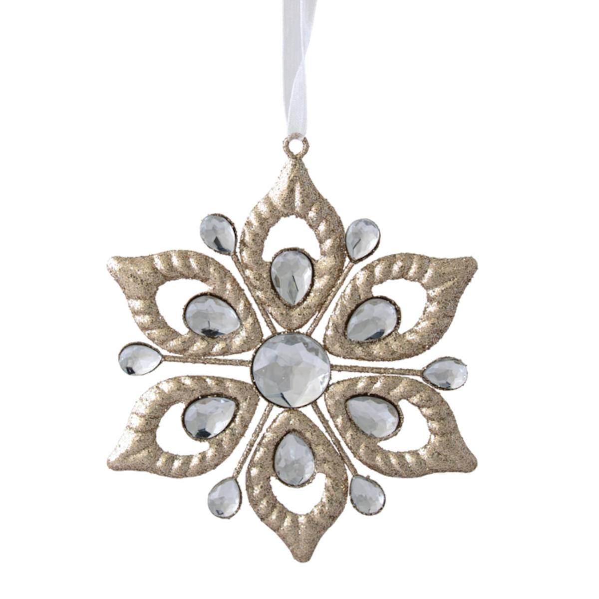 Pure Christmas Jewelled Star Decoration Champagne 11cm | Minimax