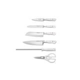 Wusthof Classic White Knife Block Set 7 Piece With Santoku | Minimax