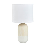 Amalfi River Table Lamp White & Natural 30x30x55cm