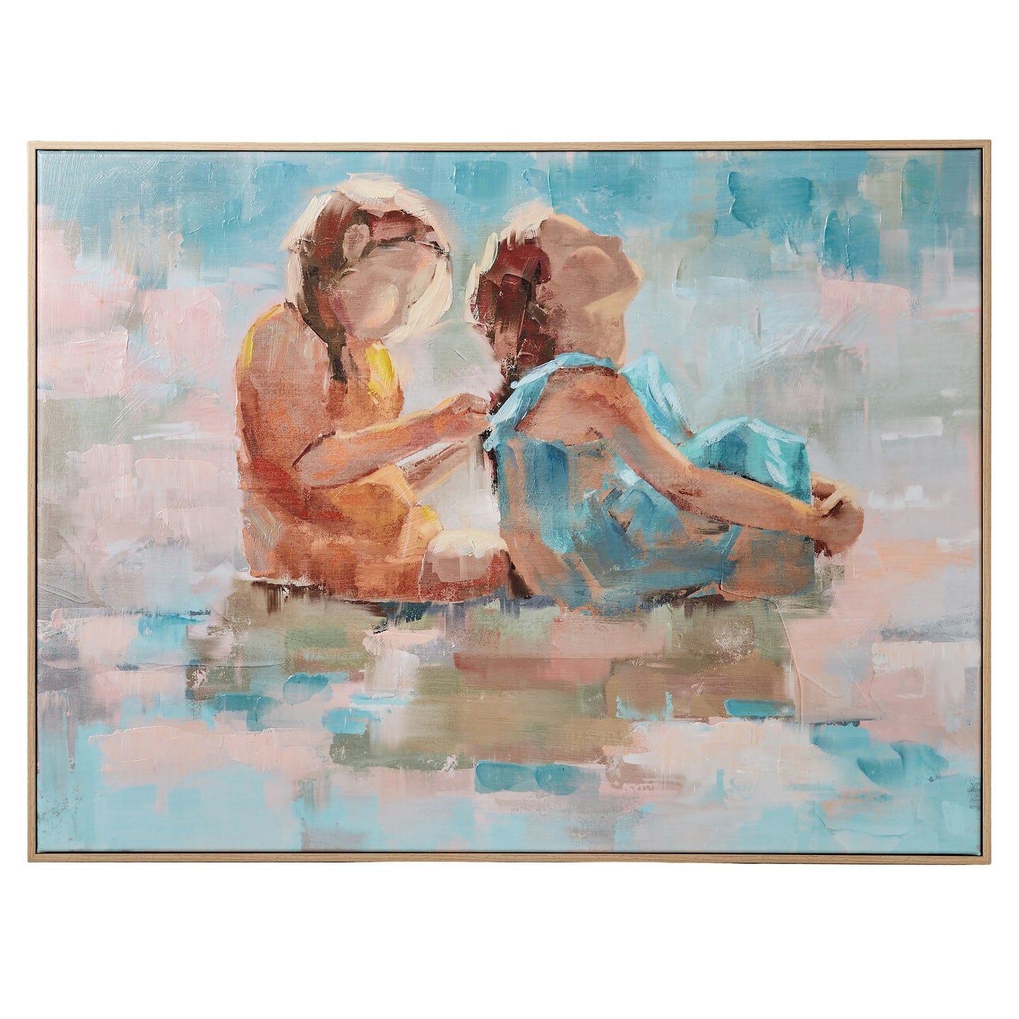 Amalfi Two Girls Wall Art Natural/Multi 60x80x3cm