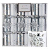 Pure Christmas Christmas Crackers Platinum Silver Pearl 36cm (Set of 6) | Minimax
