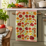 Assemble Tomatoes Cotton Tea Towel Mint 50x70cm