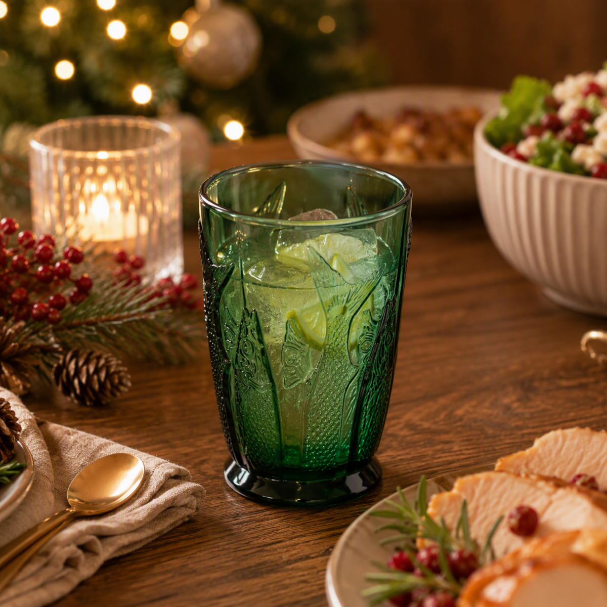 Casero Sardina Tumbler Green 350ml (Set of 2)