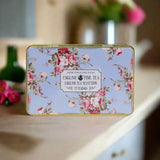 New English Teas Vintage Floral Selection Tin Powder Blue 72 Teabags