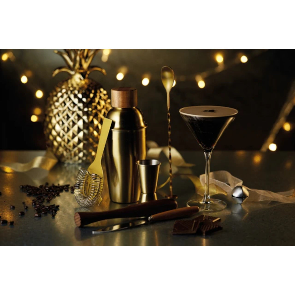 BarCraft Gold Cocktail Set 6 Piece