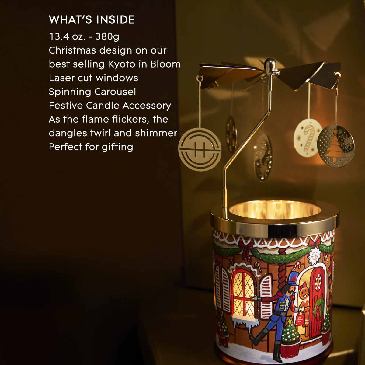 Glasshouse Fragrances Kyoto In Bloom & Spinning Carousel Candle 380g